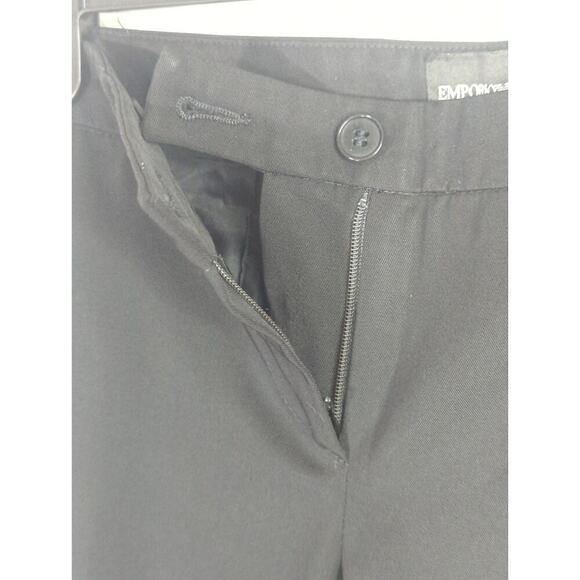 Emporio Armani Women's Solid Mid Rise Straight Leg Dress Pants Black US size 0 - Picture 4 of 11